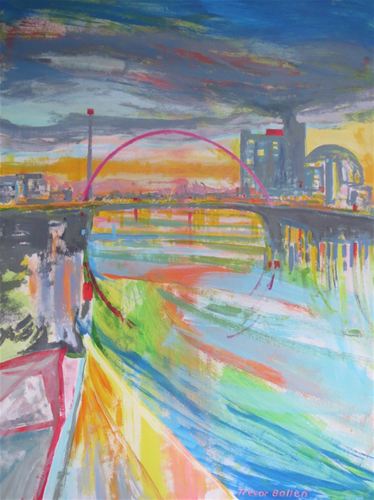 Trevor Bollen Art - river clyde sunset